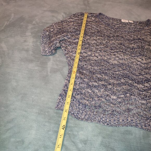 Cato Open Knit Blouse Duster Top Shirt Free Time Golden Reflex Wear Over - Picture 4 of 9